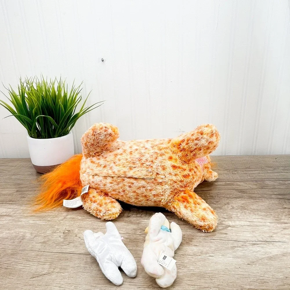 Vintage Kitty Surprise Just‎ Play Plush Cat Autumn Orange Green Eyes 12-14